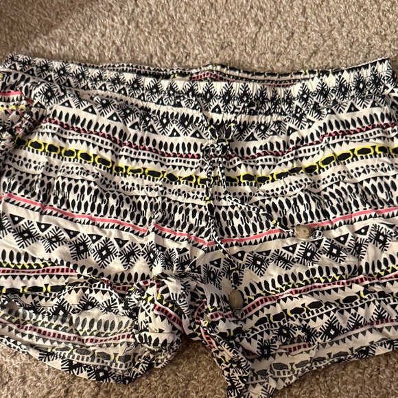 Old Navy High Waist Patterned Women's Shorts - Black, Pink, Yellow - Picture 1 of 1
